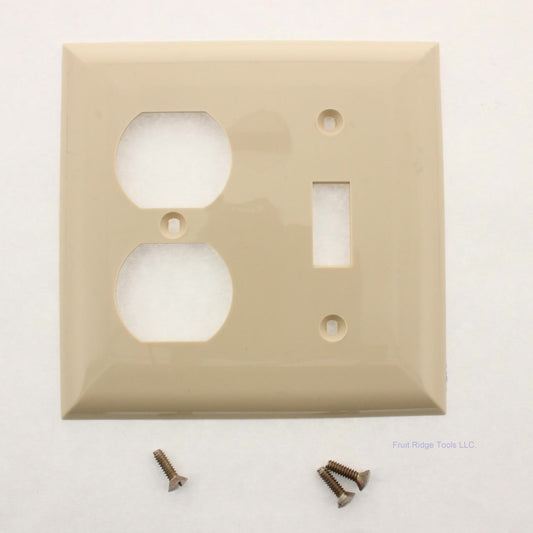 General Electric 58898 Ivory 2-Gang Duplex Light Switch and Receptacle Wallplate