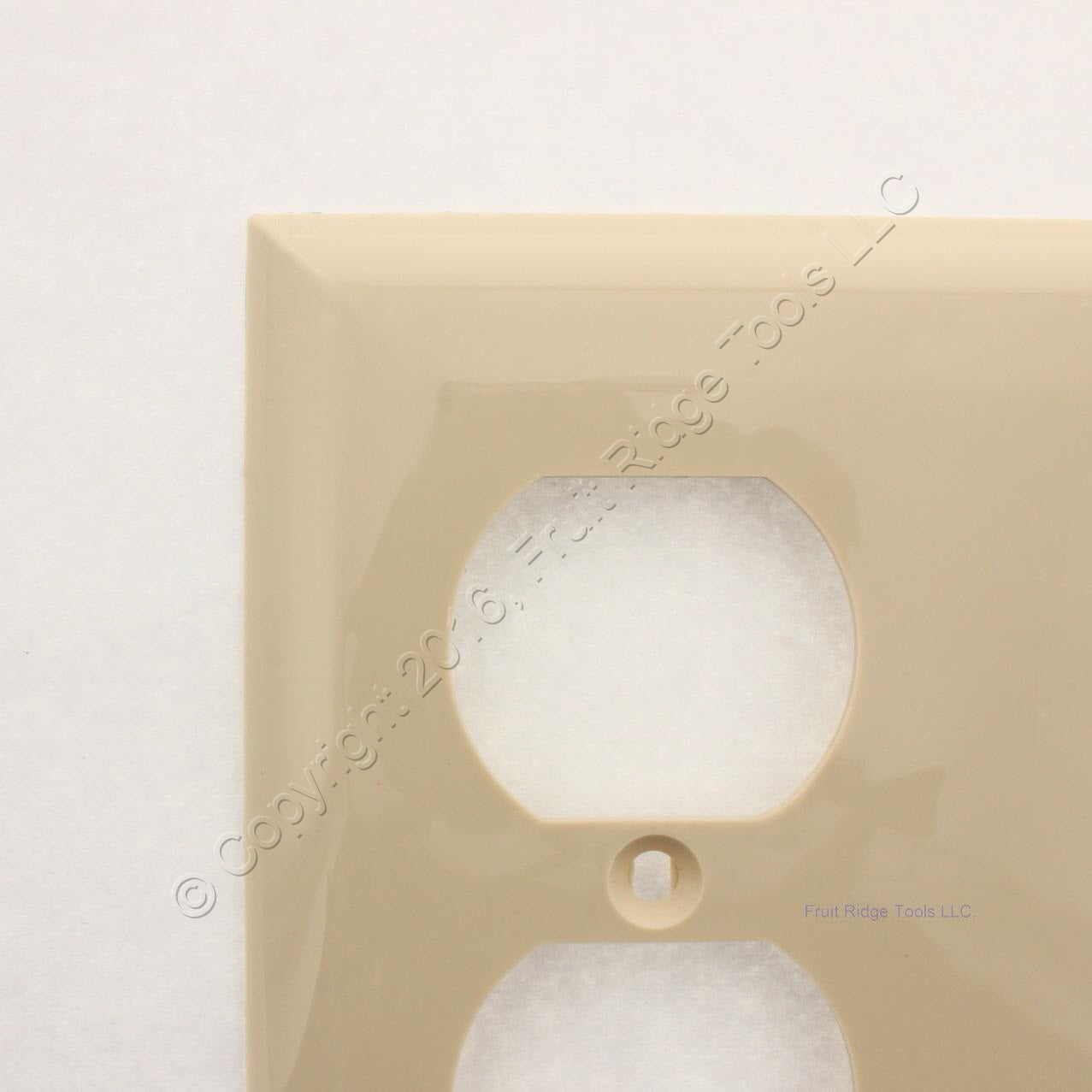 General Electric 58898 Ivory 2-Gang Duplex Light Switch and Receptacle Wallplate