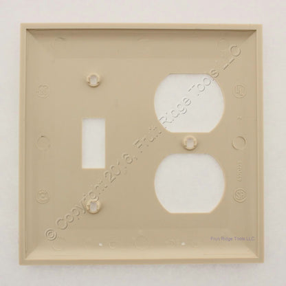 General Electric 58898 Ivory 2-Gang Duplex Light Switch and Receptacle Wallplate