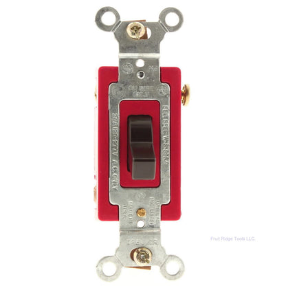 GE Brown 3-Way Toggle Wall Light Switch 20A 120/277V #5953-1G