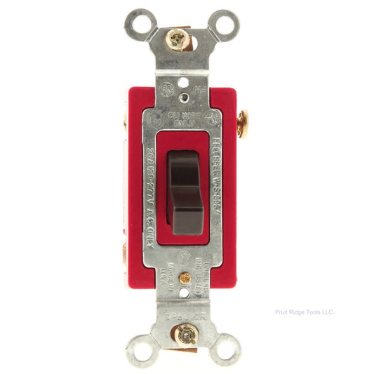 GE Brown 3-Way Toggle Wall Light Switch 20A 120/277V #5953-1G