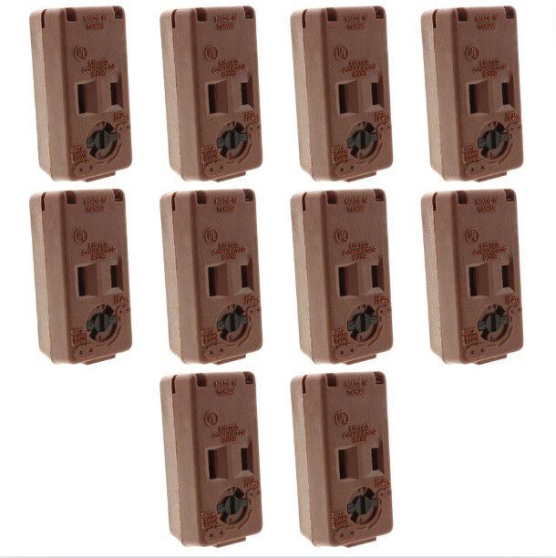 10 General Electric 922B Quick Clamp Connectors for Extension Cord End Polarized