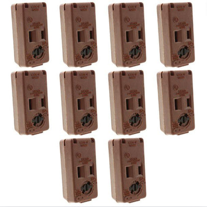 10 General Electric 922B Quick Clamp Connectors for Extension Cord End Polarized