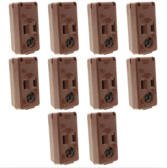 10 General Electric 922B Quick Clamp Connectors for Extension Cord End Polarized