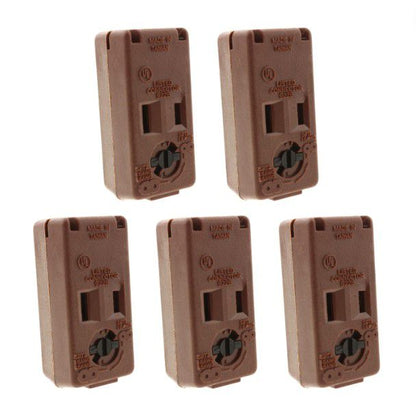 General Electric 922B Quick Clamp Connector for Extension Cord End Polarized 5pk