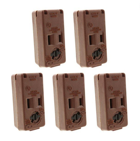 General Electric 922B Quick Clamp Connector for Extension Cord End Polarized 5pk