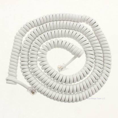 Gemini TA65WHN White 25Ft. Telephone Coil Cord with Plugs