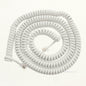 Gemini TA65WHN White 25Ft. Telephone Coil Cord with Plugs