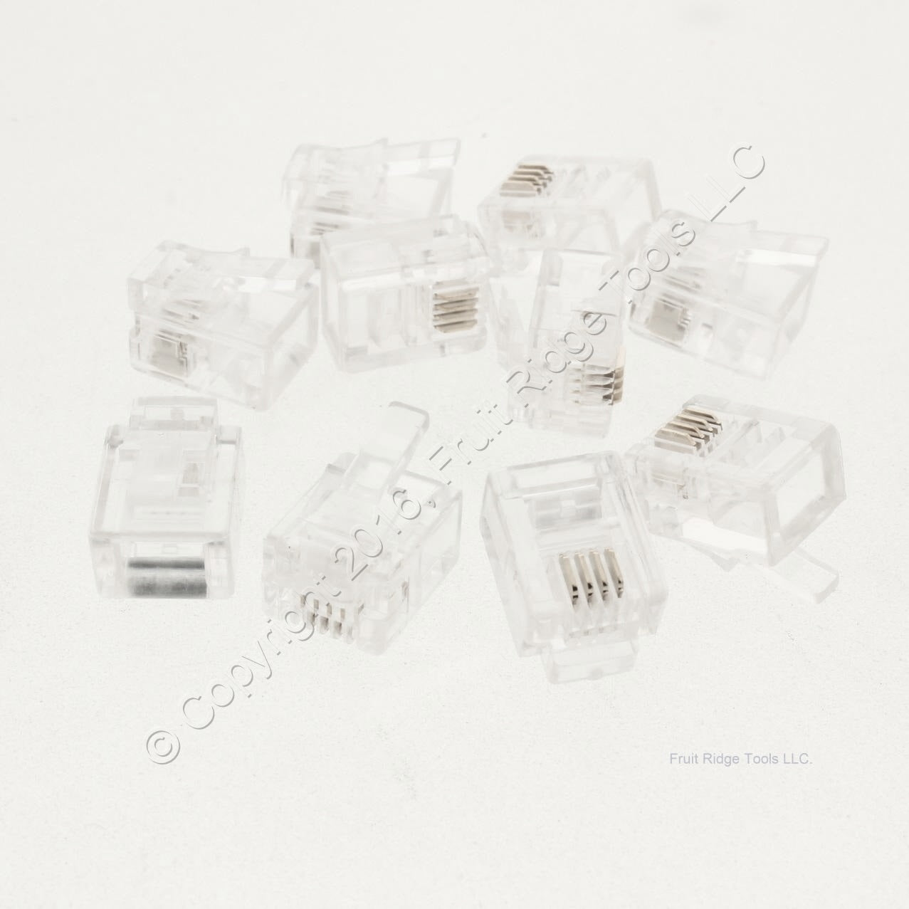 Gemini TA83 Modular Line Cord Outlet Plugs 4-Wire Telephone Jacks 10-Pack 5-20R
