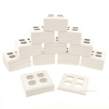 GE PJ82-W White Unbreakable Large 2-Gang Duplex Outlet Wallplate Covers 209-Pack