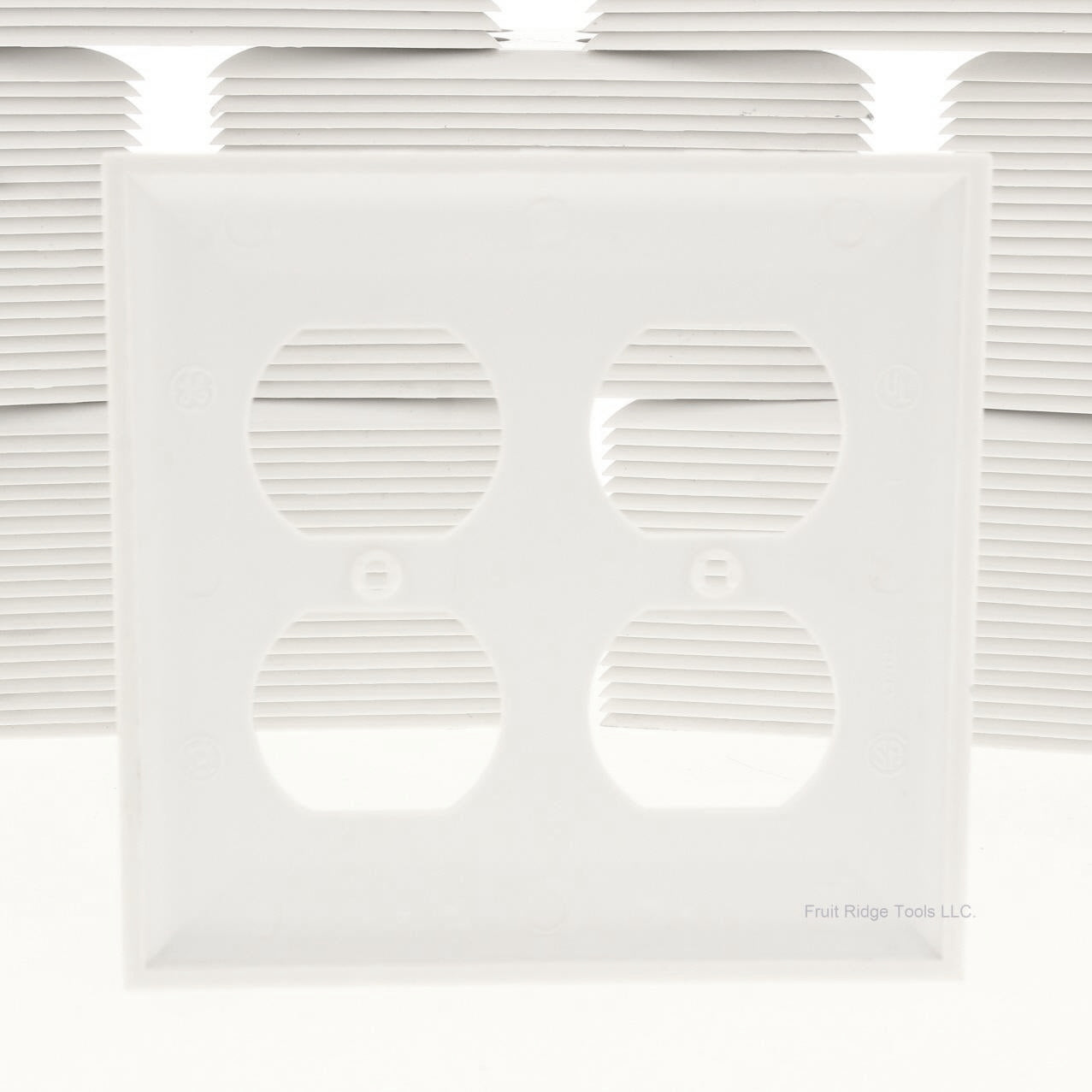GE PJ82-W White Unbreakable Large 2-Gang Duplex Outlet Wallplate Covers 209-Pack