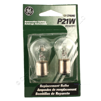 General Electric P21W White Automotive Lighting Replacement Tail Light Bulbs
