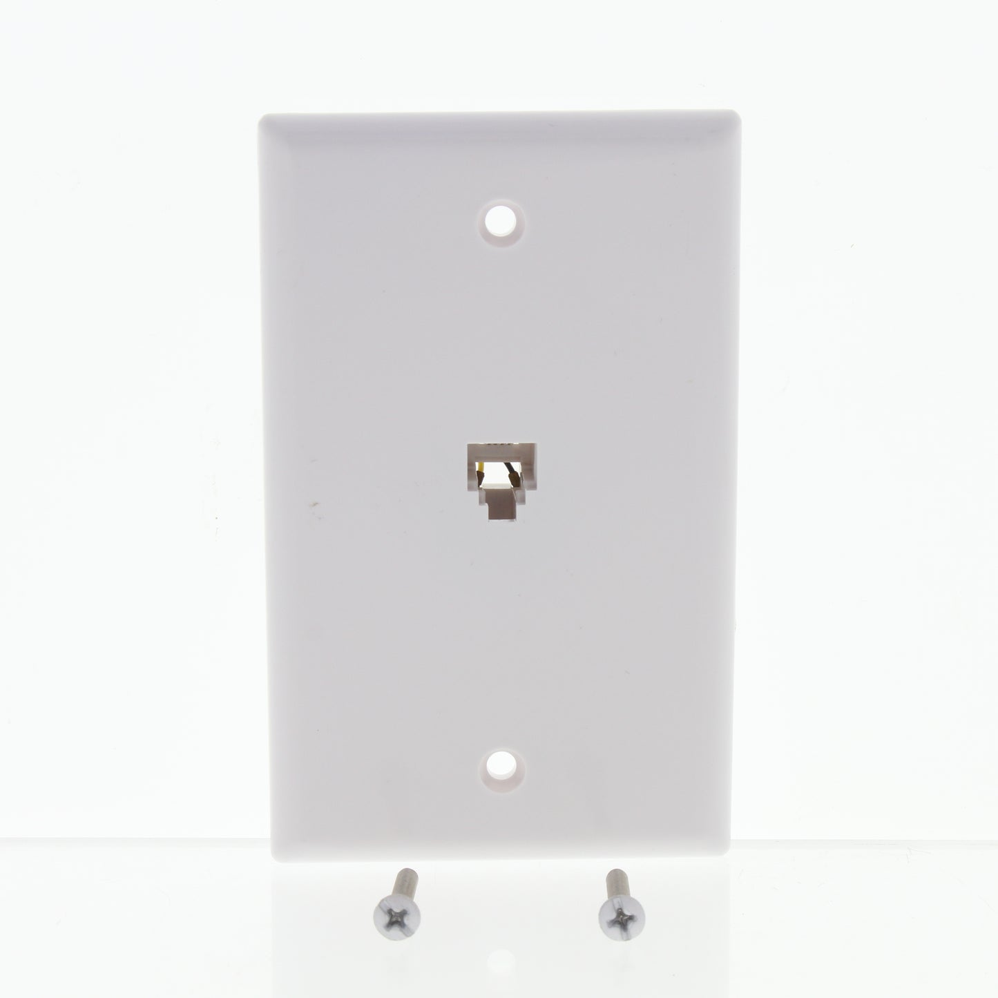 General Electric TL26197 White 4-Wire Jack Telephone Wallplate Cover