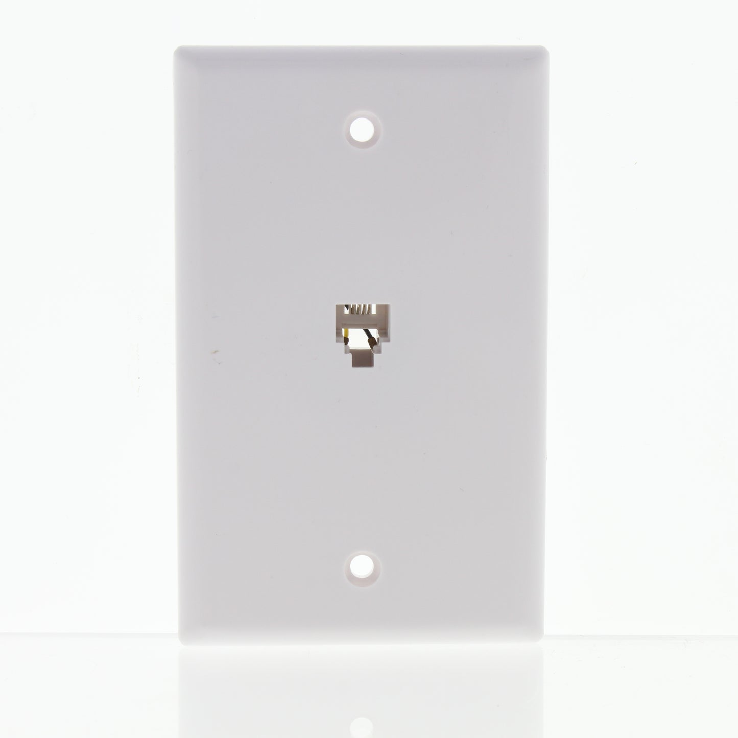 General Electric TL26197 White 4-Wire Jack Telephone Wallplate Cover