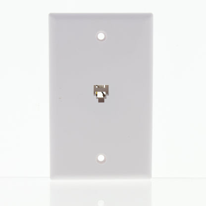 General Electric TL26197 White 4-Wire Jack Telephone Wallplate Cover