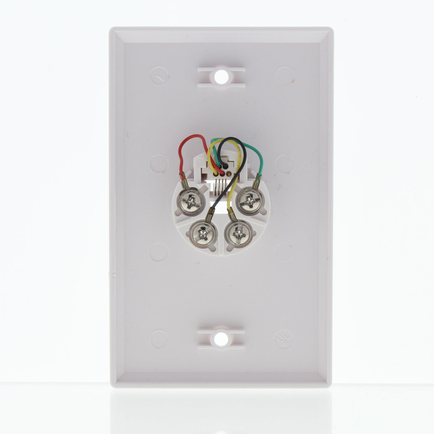 General Electric TL26197 White 4-Wire Jack Telephone Wallplate Cover