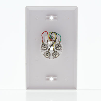 General Electric TL26197 White 4-Wire Jack Telephone Wallplate Cover