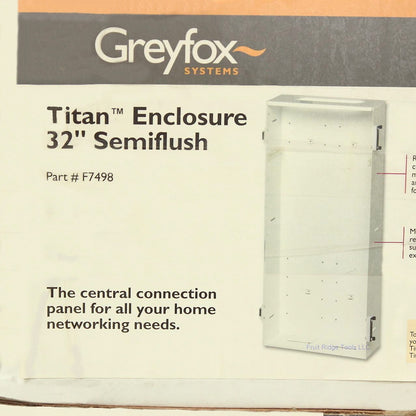 Grey Fox F7498 White Titan� Enclosure 32" Semiflush Networking System No Cover