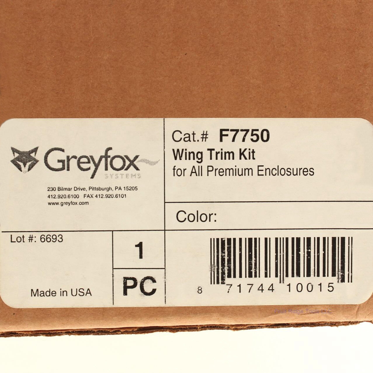 Greyfox Systems F7750 Wing Trim Kit For Premium Enclosures