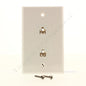 Gemini White Duplex Wall Jack