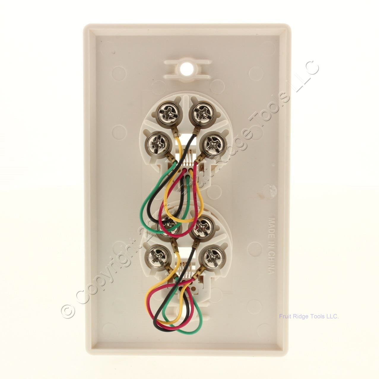 Gemini White Duplex Wall Jack