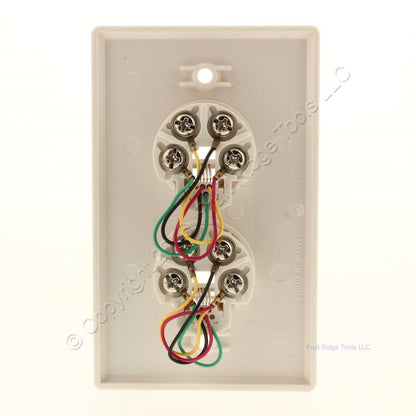 Gemini White Duplex Wall Jack
