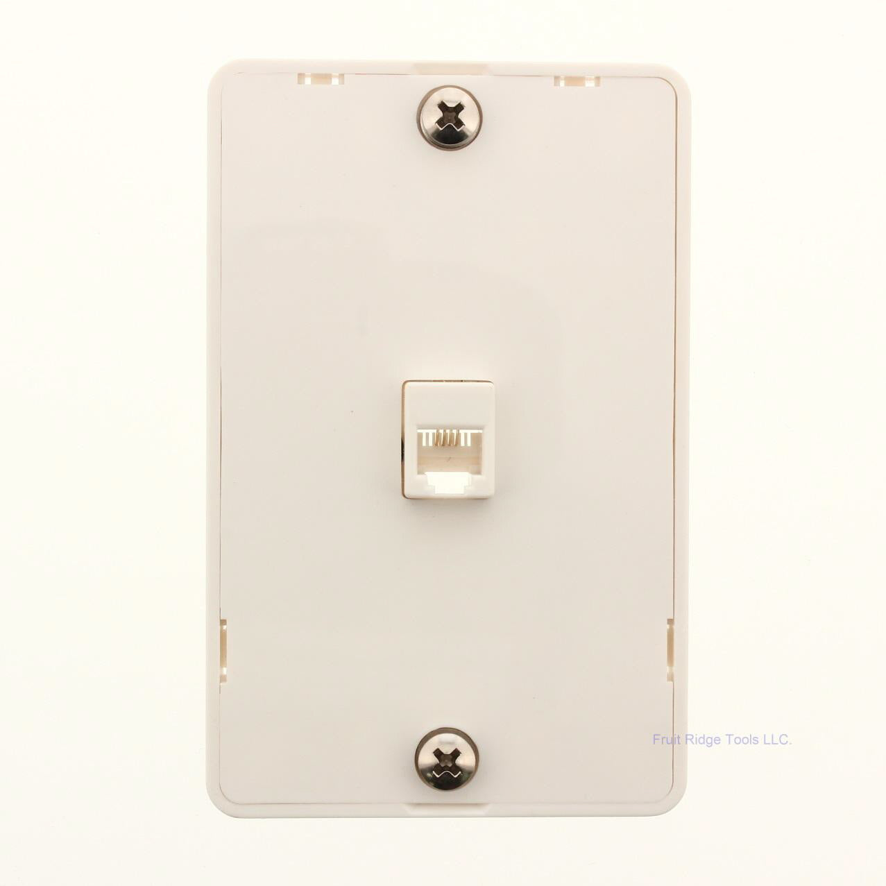 Gemini White Wall Mount Telephone Modem Line 4-Wire Modular Outlet Jack WTA77