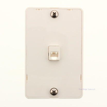 Gemini White Wall Mount Telephone Modem Line 4-Wire Modular Outlet Jack WTA77