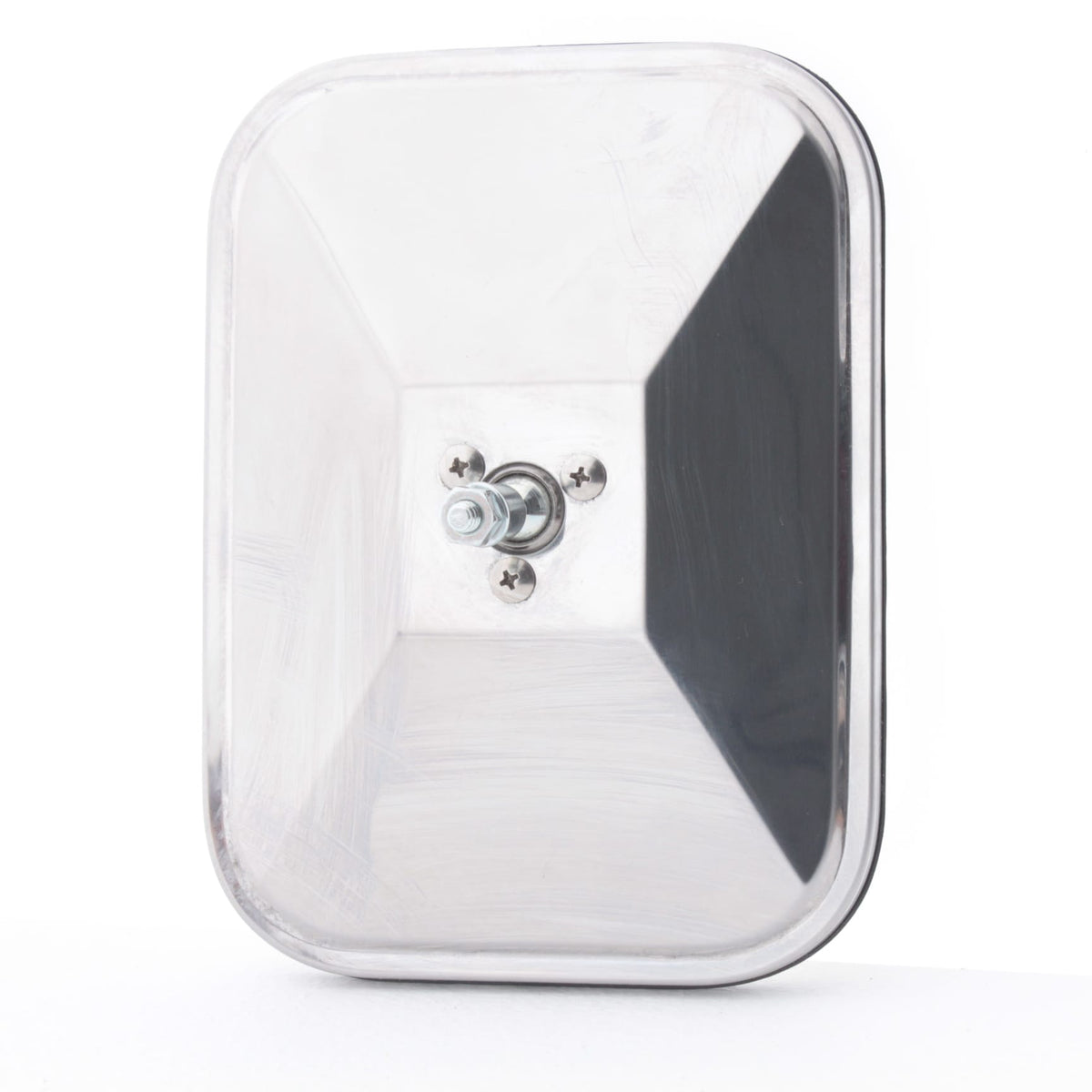 Grote 12073-5 Black Rolled-Rim Stainless Steel Mirror 7.5" x 5.5" w/ Ball Swivel