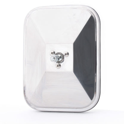 Grote 12073-5 Black Rolled-Rim Stainless Steel Mirror 7.5" x 5.5" w/ Ball Swivel