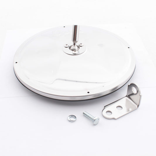 Grote 12293 Stainless Steel 8" Round Convex Mirror w/ Center-Mount Ball-Stud