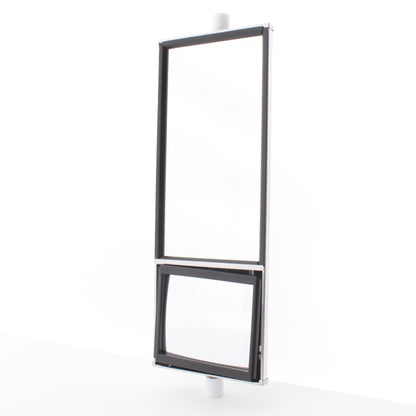 Grote 16043 White Stainless Steel 16" x 7" Split-Focus West Coast Mirror T-Bolt
