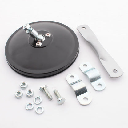 Grote 28162 Black 5" Round Clamp-On Spot Mirror Powder-Coated With Arm