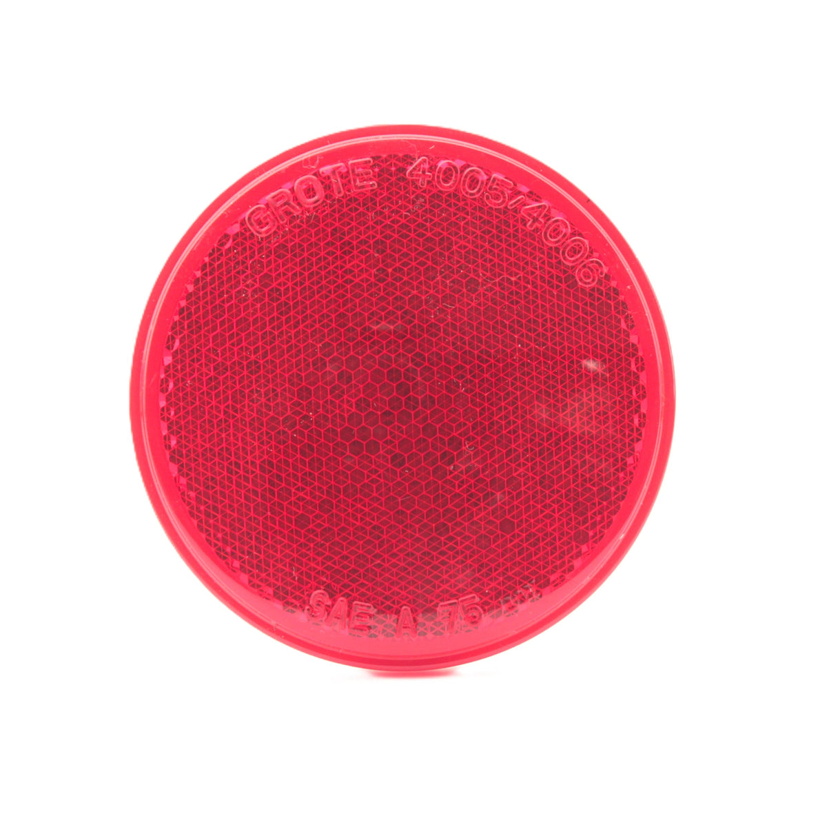 Grote 400525 Red 3" Round Stick-On Reflector Adhesive Backing