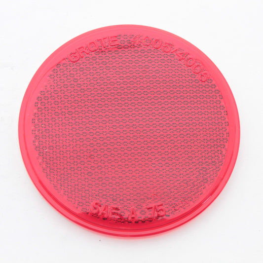 Grote 40052 Red 3" Round Stick On Reflector