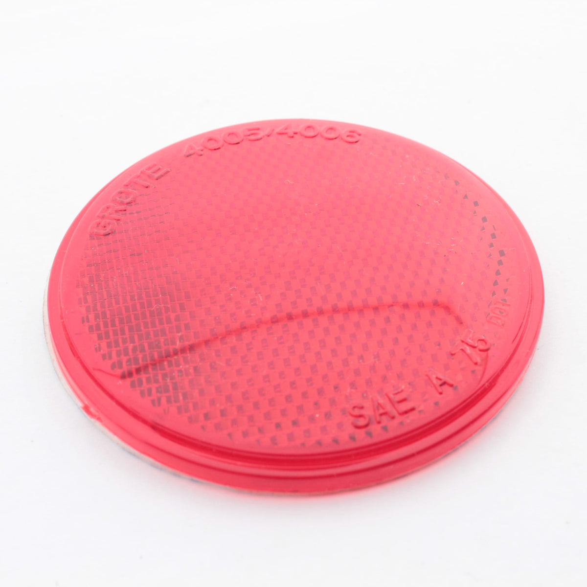 Grote 40062-3 Red 3" Sealed Round Adhesive Stick-On Acrylic Reflector