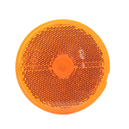 Grote 40073 Yellow Amber 2-1/2" Round Stick On Reflector