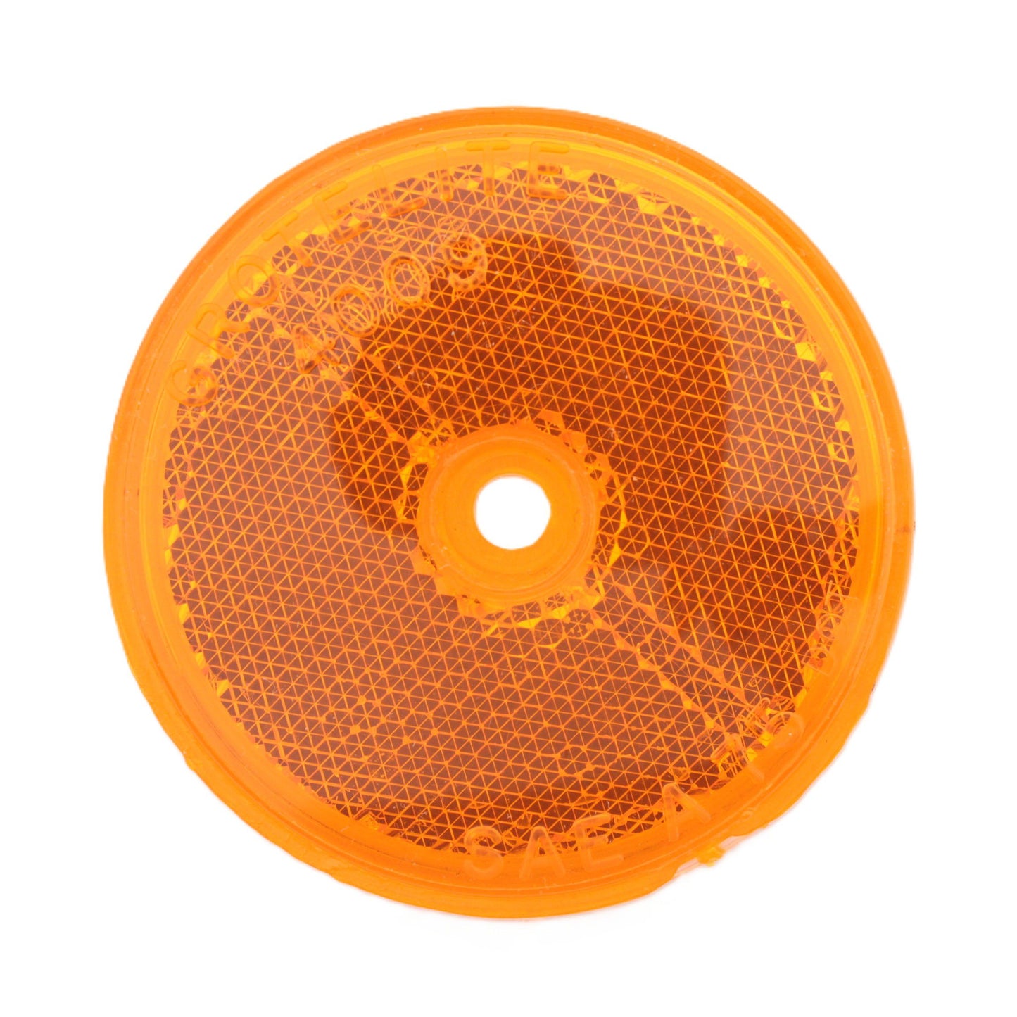 Grote 40093 Yellow Amber 2-1/2" Sealed Center-Mount Reflector Acrylic