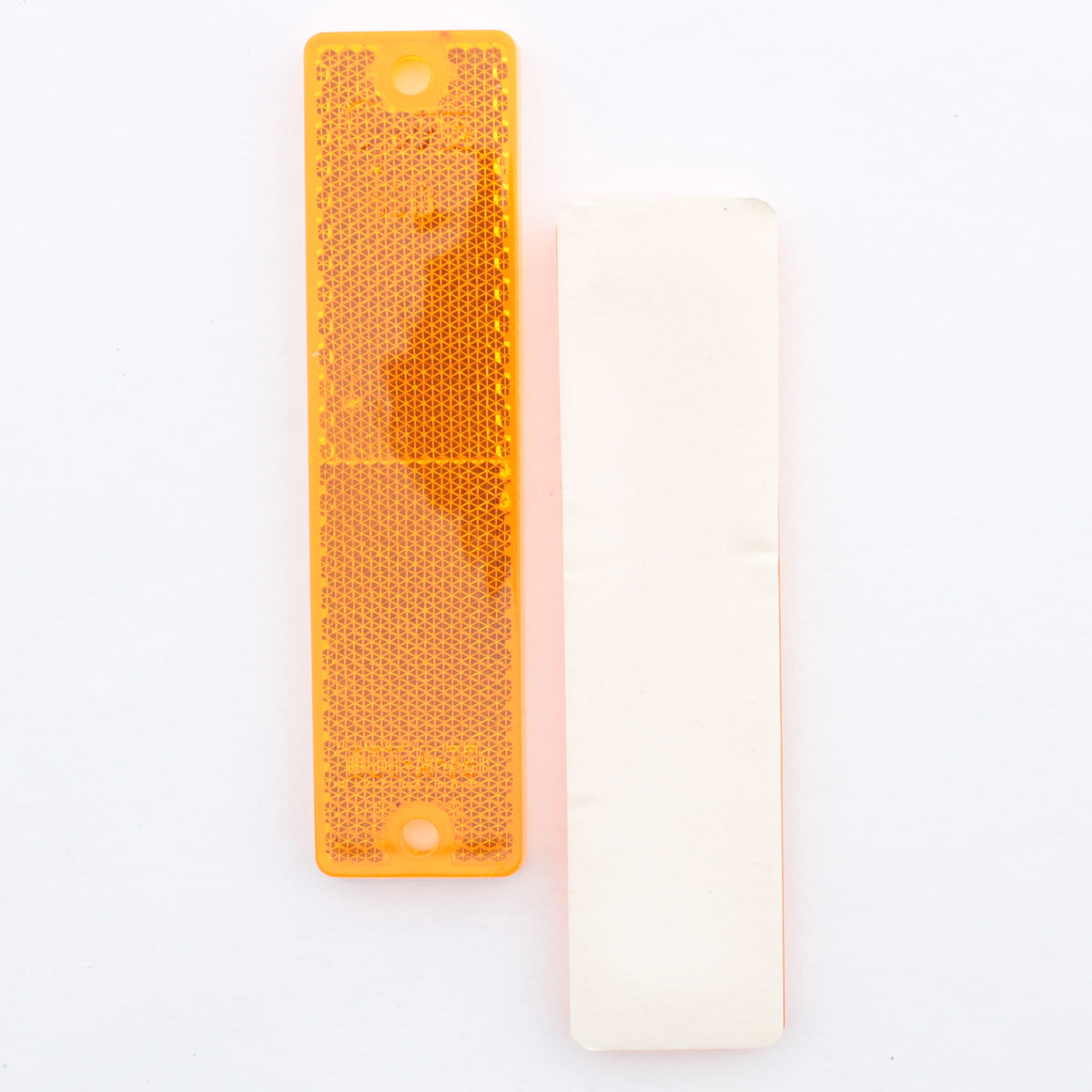 Grote 40133-5 Yellow Amber 16" Mini Stick-On Rectangular Reflectors Pair Pack