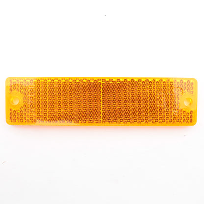 Grote 40133 Amber Mini StickOn Screw Mount Rectangular Reflector 4-7/16 x 1-3/16
