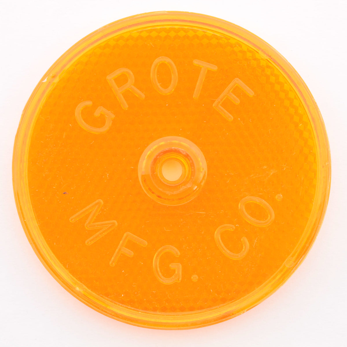 Grote 401533 Yellow Amber 2-1/2" Sealed Center-Mount Acrylic Lens Reflector