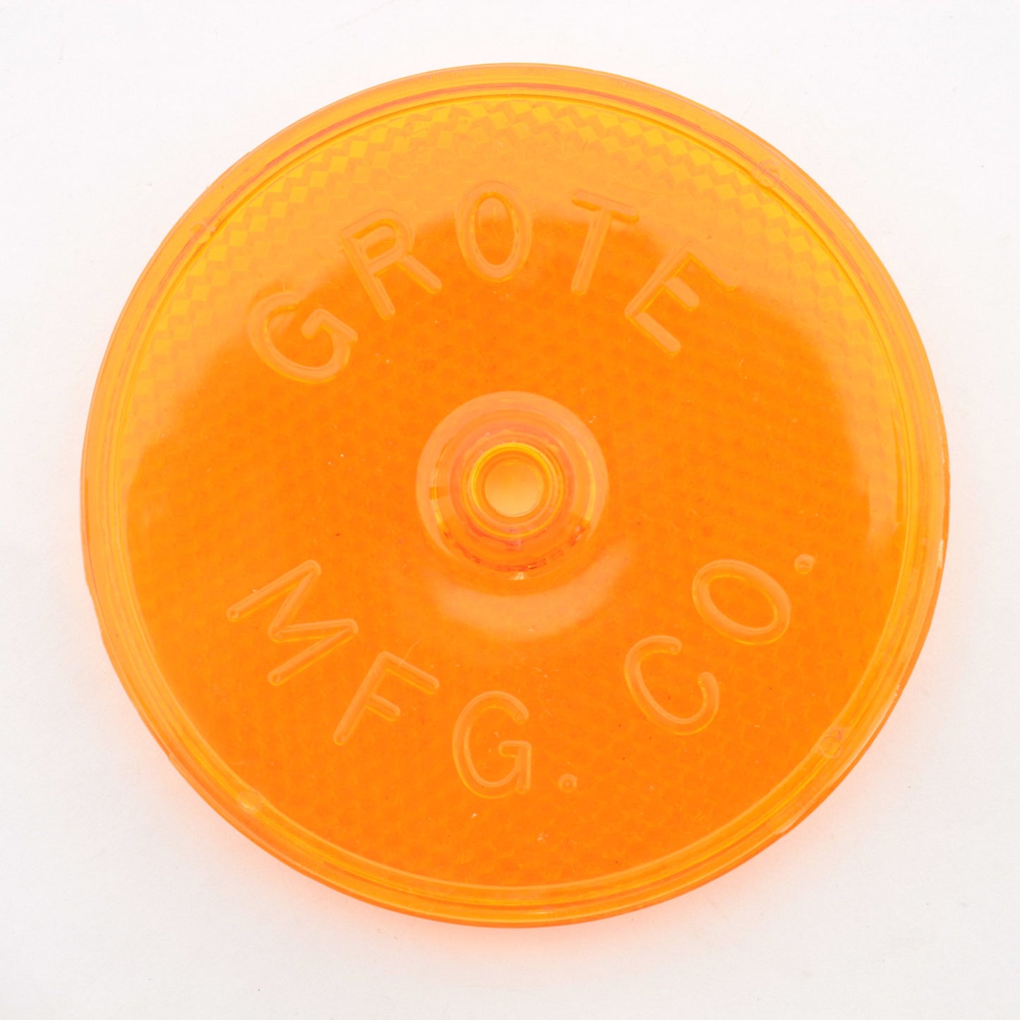 Grote 40153 Yellow Amber 3-1/2" Round Sealed Center-Mount Reflector