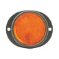 Grote 40163 Yellow 3-5/8" Round Reflector Green Housing w/ Gasket Two Hole Mount