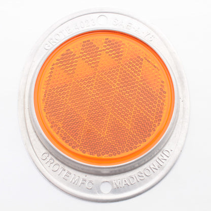Grote 40233 Yellow Amber 4-11/16" Acrylic Lens Reflector with Aluminum Housing