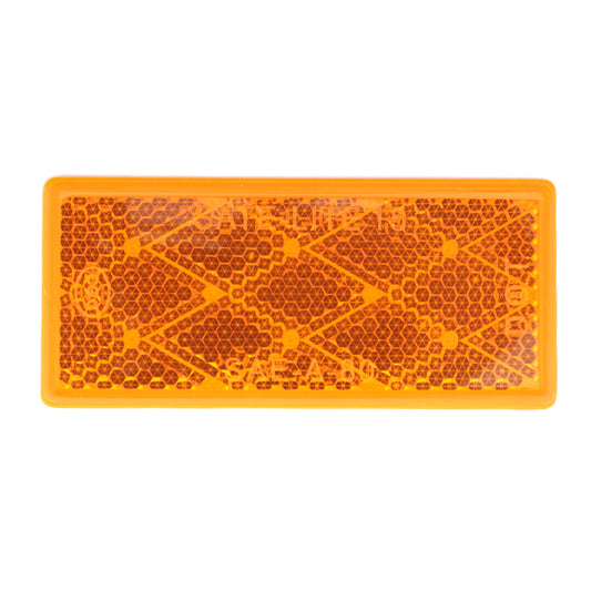 Grote 40303 Amber Stick-On Rectangular Reflector Acrylic Lens 3-1/4" x 1-7/16"