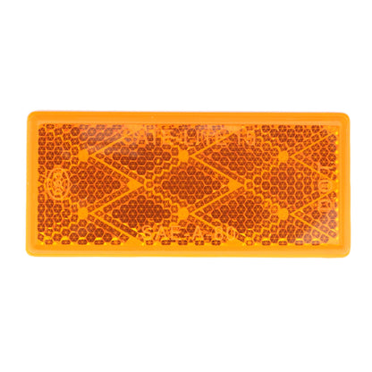 Grote 40303 Amber Stick-On Rectangular Reflector Acrylic Lens 3-1/4" x 1-7/16"