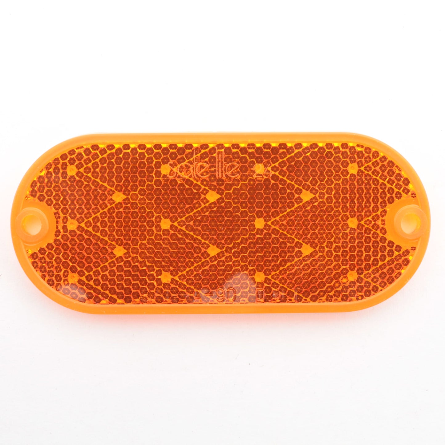 Grote 41033 Yellow Amber Oval Acrylic Reflector Stick-On Adhesive 4-3/8" x1-7/8"