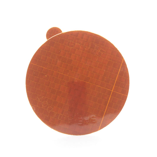 Grote 41143 Yellow Amber 2-15/16" Round Stick-On Tape Reflector Impact Resistant