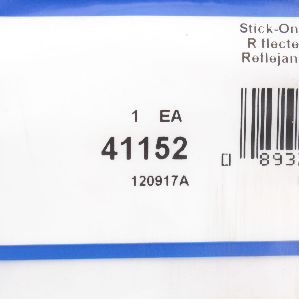 Grote 41152 Red 4-1/4" Rectangular Stick-On Adhesive Reflector Tape w/ Pull Tab