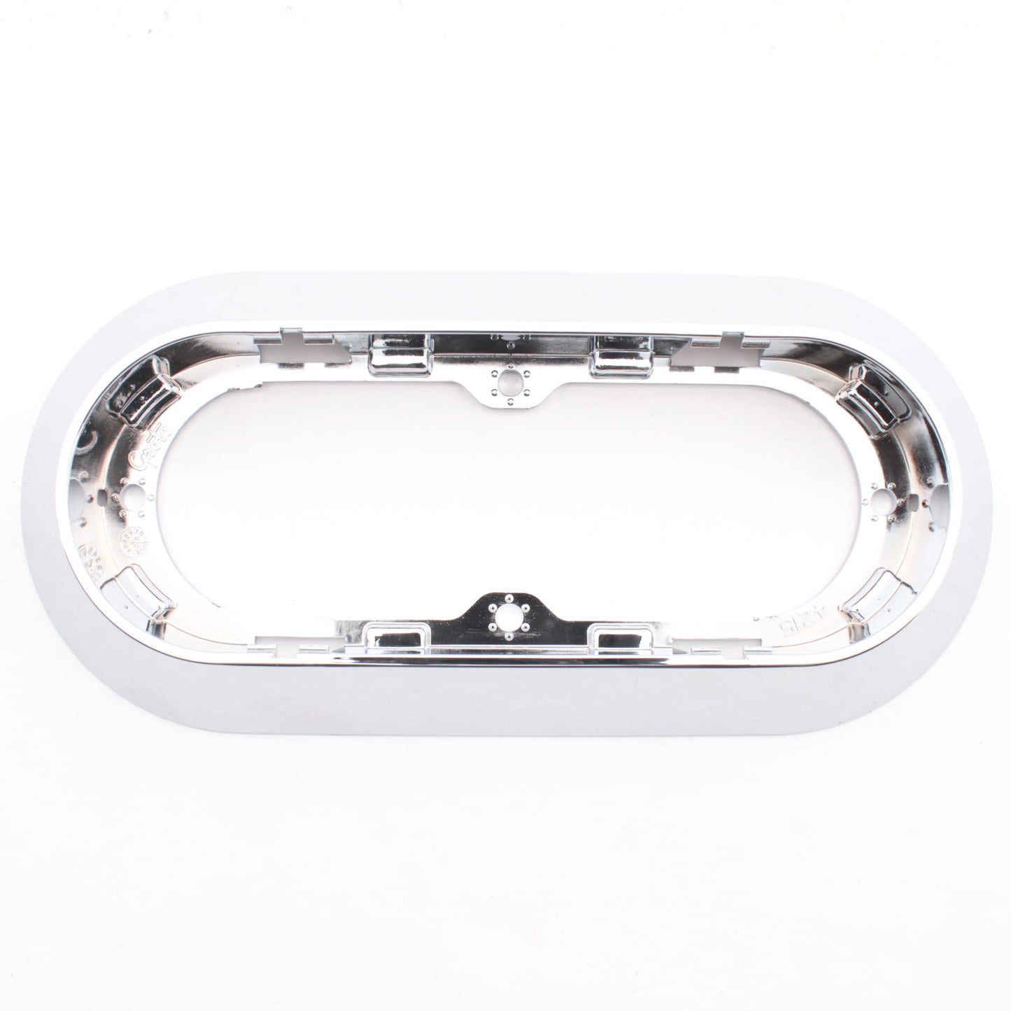 Grote 42153 Chrome ABS Surface Mount Snap-In Flange for 6" Oval Lamps